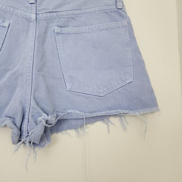 Madewell The Momjean Short High Rise Cutoff Denim Shorts Light Blue 28 - Picture 6 of 8